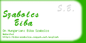 szabolcs biba business card